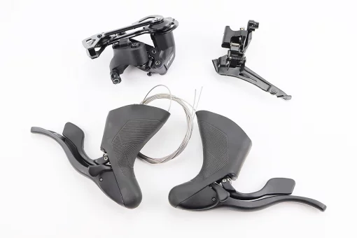 Комплект перемикання (групсет) 2x7 швидкостей, чорні R2, 4 деталі, FIX-210411