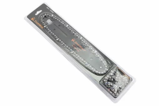 Шина 6"-1,1mm 1/4" 36зв L-18см (подходит на аккумуляторную мини-пилу) + цепь 1/4"-1,1mm-37зв. круг. зуб-2шт, на блистере,