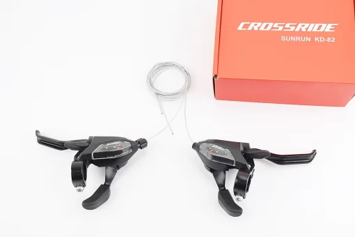 Переключатели (моноблок) 3x7 скоростей, чёрные SL-KD-82, FIX-210150