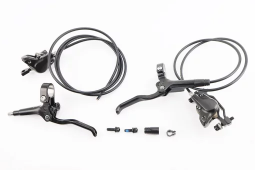 Тормоз Disk-brake гидравлический передний 800мм (F180мм)+задний 1400мм (F180/R160мм), чёрный BR-MT200, FIX-404260