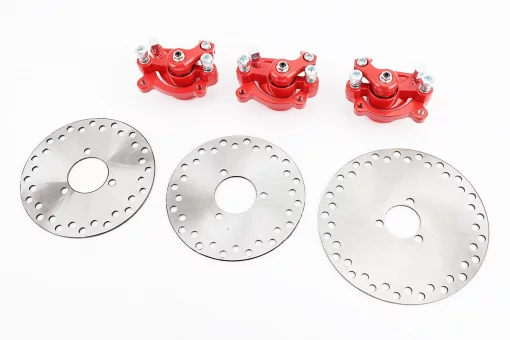 Тормозная механическая система передняя + задняя в сборе, к-кт 6 деталей, FIX-335283