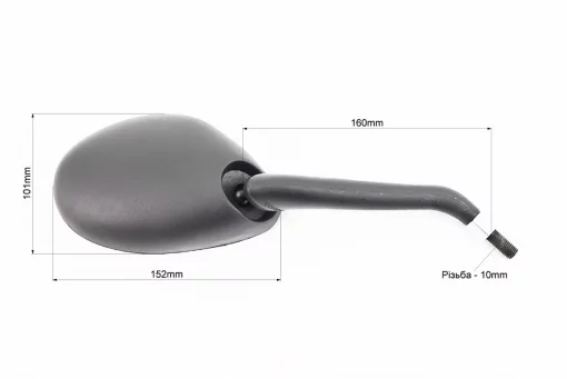 Дзеркало (праве) на мотоцикл "V150A" чорне, М10, FIX-508214