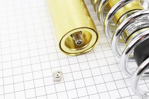 Амортизатор задний JH/CB/CG - 340мм*d60мм (втулка 12мм / втулка 10;12мм) газовый регулир., хром к-кт 2шт, FIX-351391