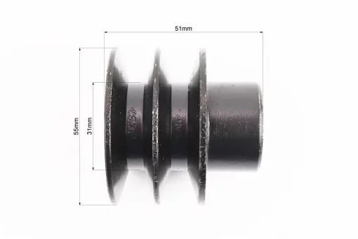 Шкив под коленвал d-20mm (D-55mm, 2-х ручейковый, два паза под ремень SPА, металл) 168F/170F Тип 1, FIX-601275