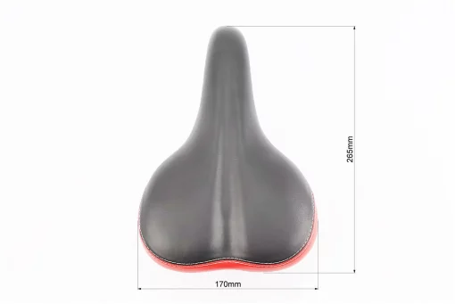 Сидіння ХВЗ/Gamma 265x170мм чорно-червоне, FIX-210329