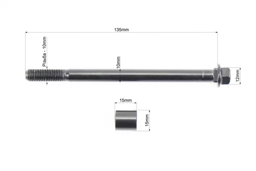 Ось переднего колеса в сборе CR-1, FIX-209913