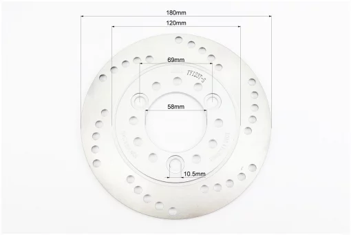 Диск тормозной задний D=180mm, серый, FIX-210260