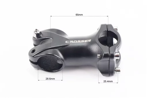 Винос керма MTB 28,6x25,4х65мм (6&deg;), алюмінієвий, чорний JB-8710, FIX-210325