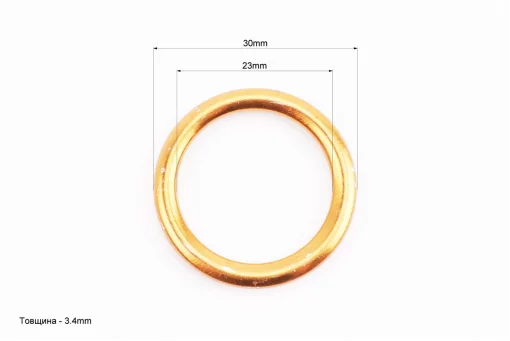 Прокладка глушника кругла (під гол. циліндра) "метал" 23x30mm, к-кт 10шт, FIX-210423