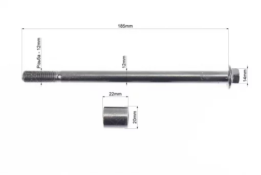 Вісь переднього колеса у зборі TR-4, FIX-210188