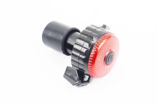 Зеркало круглое, чёрное мини с габаритом ( крепл. в торец руля ), FIX-210468