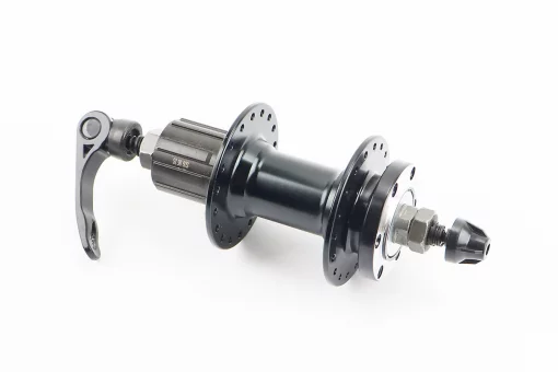 Втулка задняя MTB алюминиевая 14Gx36H под кассету 7зв, Disk-brake, крепл. эксцентрик, чёрная SF-A262R, FIX-210507