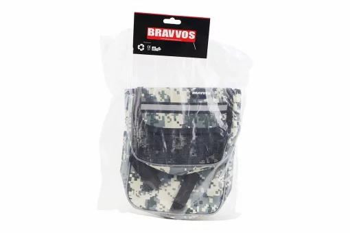 Сумка-штаны на раму с держателем телефона 170х90мм, боковые отделения, крепл. на липучке, влагозащитная, пиксель, FIX-210509