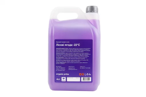 Жидкость для чистки стекол -22&deg;С (в бачок омывателя) "Лісові ягоди", фиолетовая 4L, FIX-210518