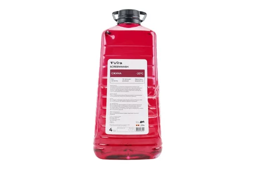 Рідина для очищення скла -20&deg;С (в бачок омивача) "Ожина", червона 4L, FIX-210520