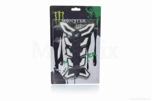 Наклейка на бак "MONSTER" біла #4 #уцінка, QT-004304