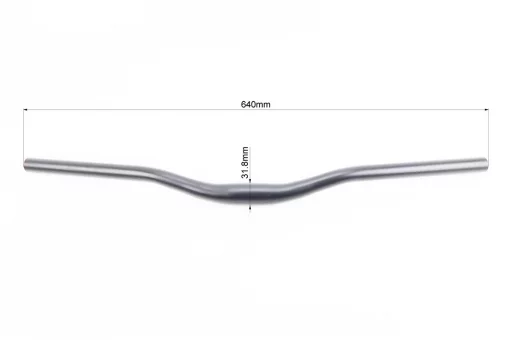 Кермо MTB 31,8х640мм, алюмінієве, чорне, FIX-210546