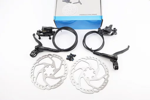 Гальмо Disk-brake гідравлічне переднє+заднє DULA 601+RT525 FR 160mm, FIX-210547