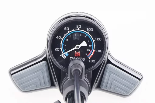 Насос ручний "підлоговий" з манометром 160 psi/11 bar, під штуцера Schrader, P32B-07, FIX-210552