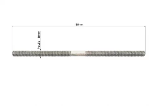 Ось задняя ХВЗ червячная M10х185мм, чёрная, FIX-210557