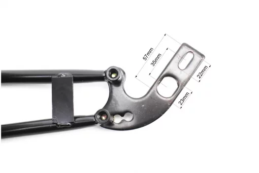 Крило заднє універсальне, кріплення на одну сторону (бризковики) TUNING, чорний, ЗЧ-МОТО, YQ-337959