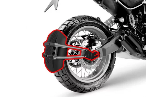 Крило заднє універсальне, кріплення на одну сторону (бризковики) TUNING, чорний, ЗЧ-МОТО, YQ-337959