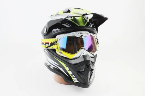 Очки кроссовые/эндуро/АТV, бело-чёрно-жёлтые (хамелеон стекло), VM-1016C, ШОЛОМИ, YQ-330836