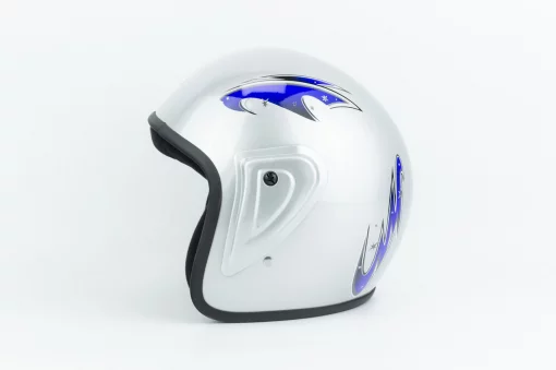 Шлем открытый HK-215, CЕРЫЙ с рисунком (незначительные отличия рисунков, возможны дефекты покраски), ШОЛОМИ, YQ-330533