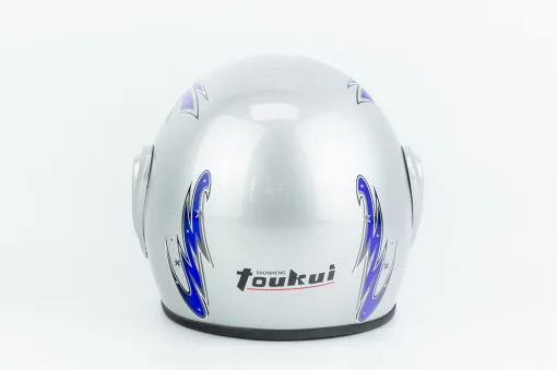 Шлем открытый HK-215, CЕРЫЙ с рисунком (незначительные отличия рисунков, возможны дефекты покраски), ШОЛОМИ, YQ-330533