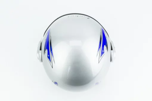 Шлем открытый HK-215, CЕРЫЙ с рисунком (незначительные отличия рисунков, возможны дефекты покраски), ШОЛОМИ, YQ-330533