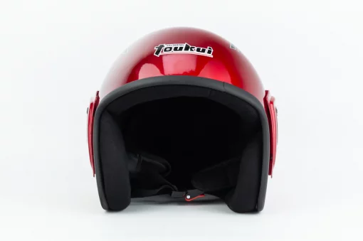 Шлем открытый HK-215, красный с рисунком (незначительные отличия рисунков, возможны дефекты покраски), ШОЛОМИ, YQ-360129