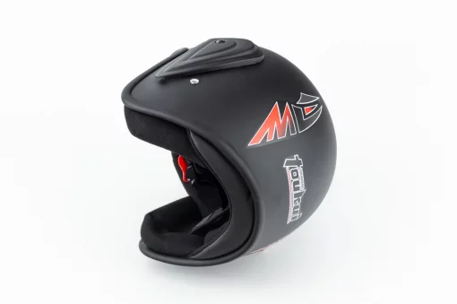 Шлем открытый HK-215, чёрный матовый с красно-серым рисунком (незначительные отличия рисунков), ШОЛОМИ, YQ-330535