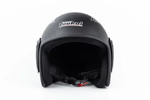 Шлем открытый HK-215, чёрный матовый с красно-серым рисунком (незначительные отличия рисунков), ШОЛОМИ, YQ-330535