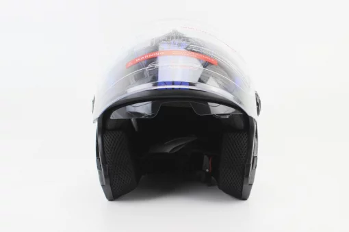 Шлем открытый с очками 707 S, чёрный с синим рисунком, ШОЛОМИ, YQ-360087