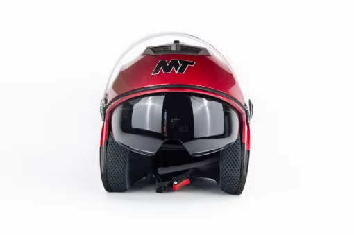 Шлем открытый с очками МТ 858 S, красный, ШОЛОМИ, YQ-360512