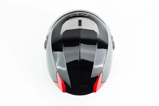 Шолом відкритий з окулярами МТ 858 S, чорний глянець, ШОЛОМИ, YQ-360510