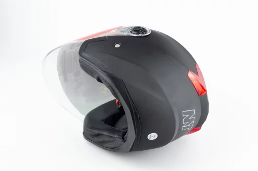 Шлем открытый с очками МТ 858 S, чёрный матовый, ШОЛОМИ, YQ-360511