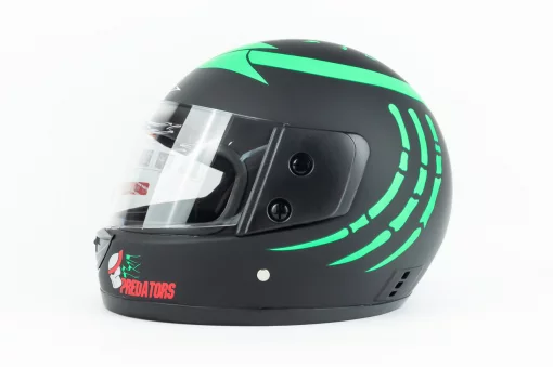 Шолом інтеграл BLD-825A S (55-56см), чорно-зелений "хижак" мат, ШОЛОМИ, YQ-360601