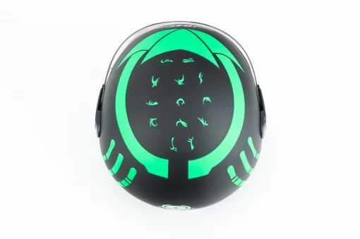 Шолом інтеграл BLD-825A S (55-56см), чорно-зелений "хижак" мат, ШОЛОМИ, YQ-360601