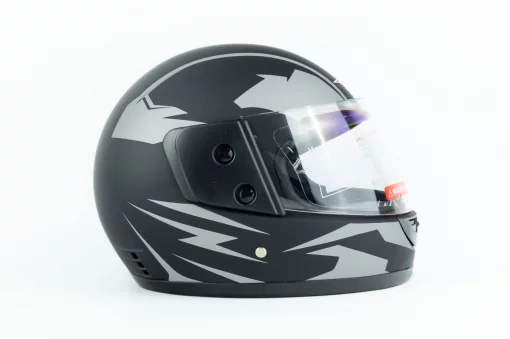 Шлем интеграл BLD-825A S (55-56см), чёрно-серый мат, ШОЛОМИ, YQ-360498