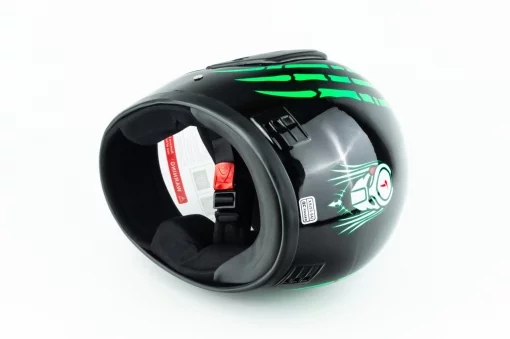 Шлем интеграл BLD-825A XS (53-54см), чёрно-зелёный "хищник", ШОЛОМИ, YQ-330031