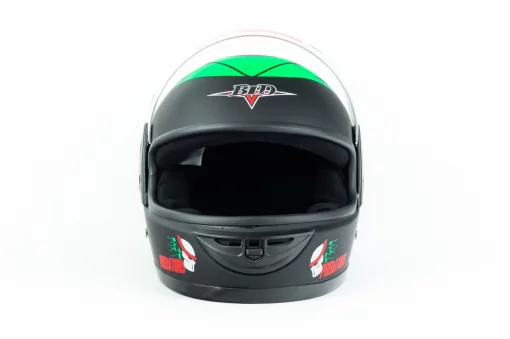 Шлем интеграл BLD-825A XS (53-54см), чёрно-зелёный "хищник" мат, ШОЛОМИ, YQ-330241
