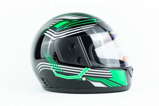 Шлем интеграл BLD-825A XS (53-54см), чёрно-салатовый, ШОЛОМИ, YQ-330135