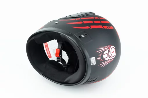 Шолом інтеграл BLD-825A XS (53-54см), чорно-червоний "хижак" мат, ШОЛОМИ, YQ-330561