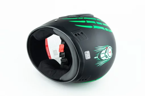 Шлем интеграл BLD-825A М (57-58см), чёрно-зелёный "хищник" мат, ШОЛОМИ, YQ-330033