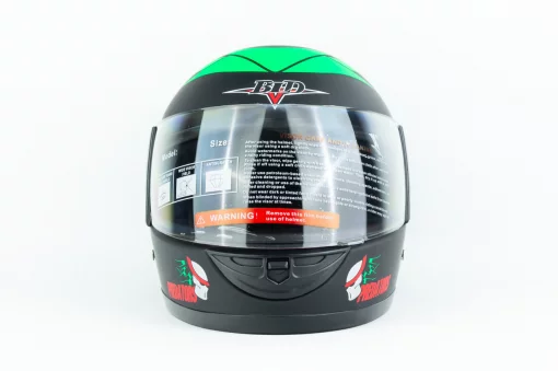 Шлем интеграл BLD-825A М (57-58см), чёрно-зелёный "хищник" мат, ШОЛОМИ, YQ-330033