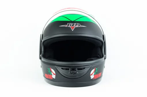 Шлем интеграл BLD-825A М (57-58см), чёрно-зелёный "хищник" мат, ШОЛОМИ, YQ-330033