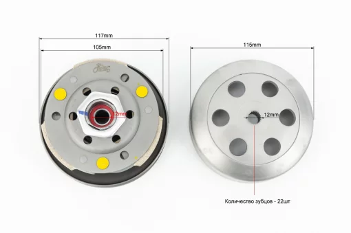 Варіатор задній в зборі GY6-50/AF34, 50-100сс 4Т, YQ-349374