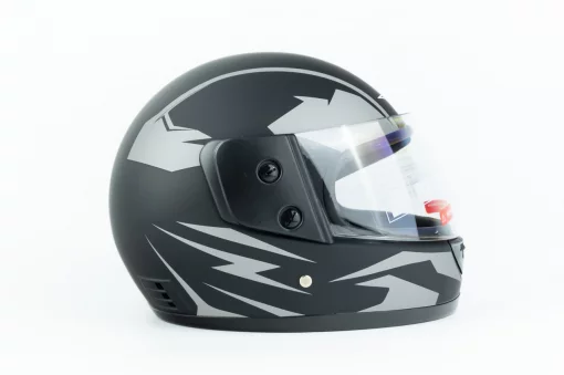 Шлем интеграл BLD-825A М (57-58см), чёрно-серый мат, ШОЛОМИ, YQ-360305