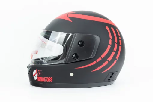 Шолом інтеграл BLD-825A М (57-58см), чорно-червоний "хижак" мат, ШОЛОМИ, YQ-330467